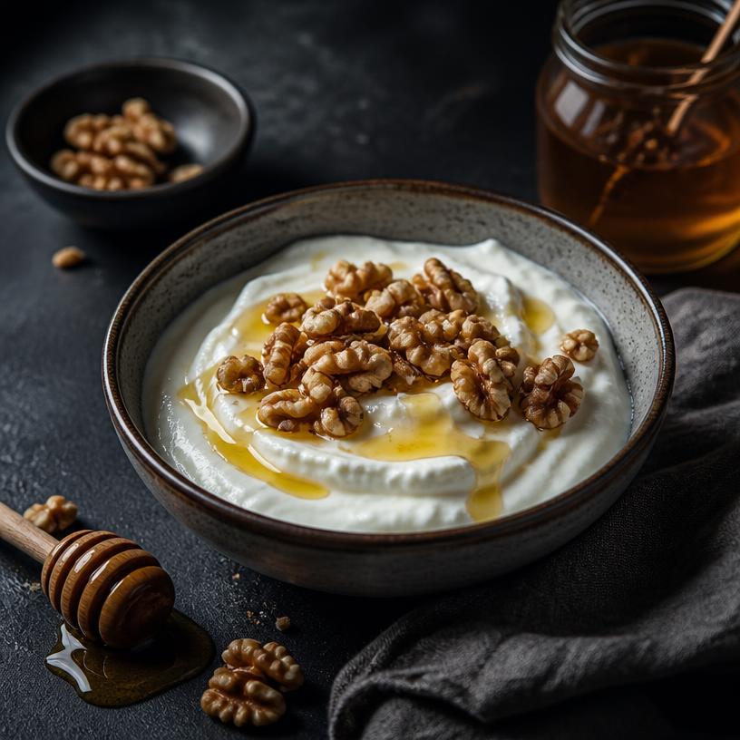 Snacks: Griechischer Joghurt mit Nüssen