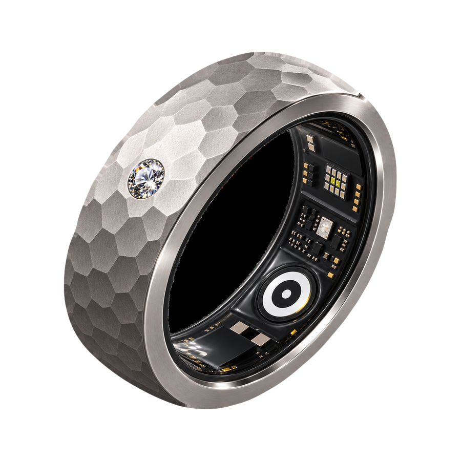 SKELVIA Smart Ring – Modell Hexagon Brillant