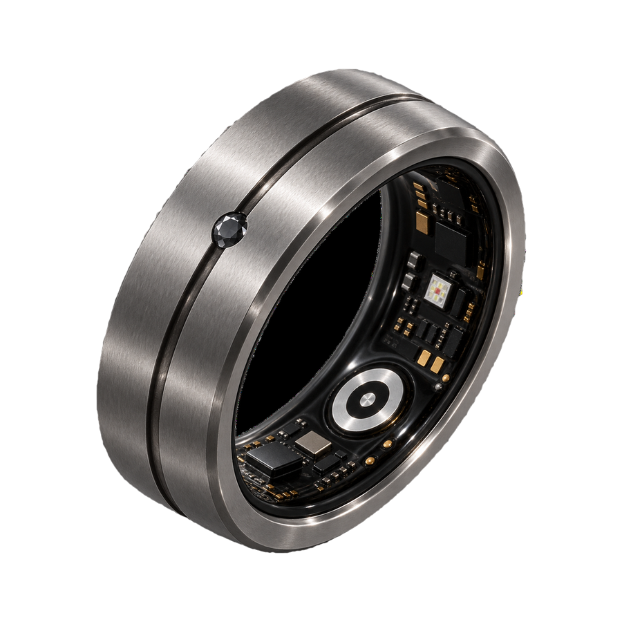 SKELVIA Smart Ring – Modell Nut Onyx
